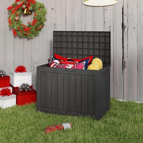 45 Gallon Deck Boxes Outdoor Waterproof, Outdoor Storage Box with Lockable Lid & UV-Resistant for Patio Furniture, Outdoor Cushions, Garden Tools and Pool Supplies, Black - Image 6