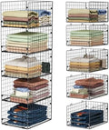 5-Tier Stackable Closet Storage Baskets, Closet Organizers and Storage Shelves, Foldable & Stackable Clothes Storage Bins for Closet System, Closet Shelf Organizer for Home,Black(Patent No. 30022416) by FollowWithYociyogaTogether