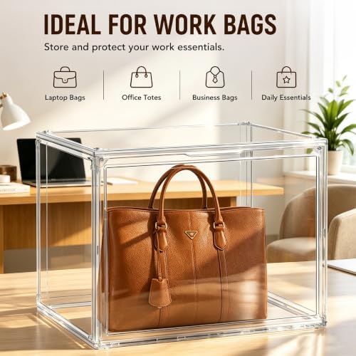 4 Pack XXX-Large Tote Organizer, Stackable Acrylic Handbag Organizer 17.7'' - Image 6