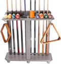 GSE Floor Stand Billiard Pool Cue Racks Only, Hold 10 Cues, Brushed Grey by GSEGamesSportsExpert