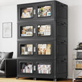BROVIEW 220Gal Extra Large Storage Bins with Lid and Wheels, Black, 4 Pack by BROVIEW-EnjoytheArtofLife