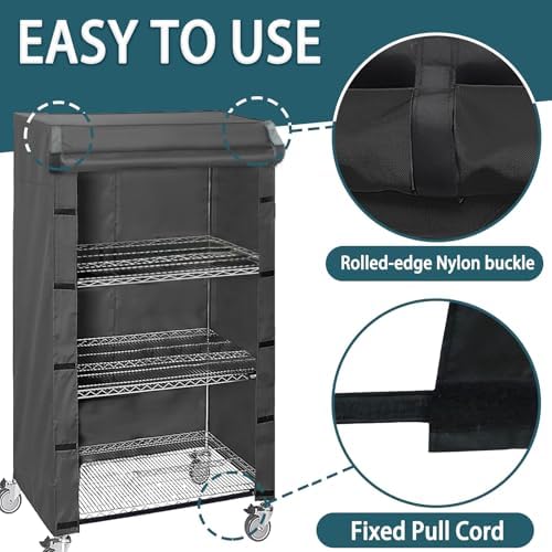 Shelving Dust Cover, Fits 48" W x 18" D x 72" H Garage Storage Rack - Image 3