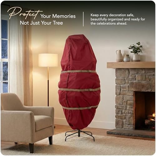 Covermates Upright Christmas Tree Storage Bag, Red - Image 2