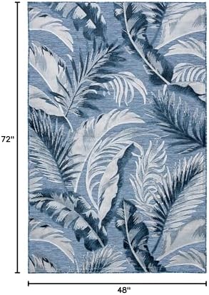 SAFAVIEH Washable Rug Outdoor Cabana Collection - 4' x 6', Black & Grey, Non-Shedding & Easy to Clean, Ideal for Patio, Backyard, Mudroom (CBN452H) - Image 2
