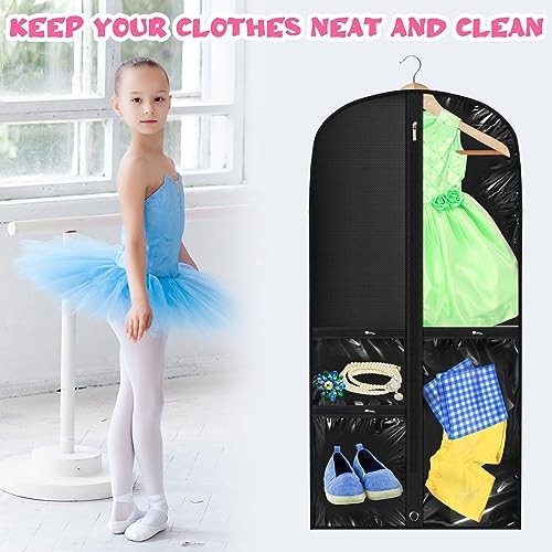 Windyun 10 Pack Garment Bags Costumes Kids 40", Black - Image 5