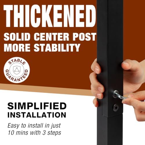 Ghosthorn Rotating Fishing Rod Holder for Garage,Wood Floor Pole Rack Black - Image 4