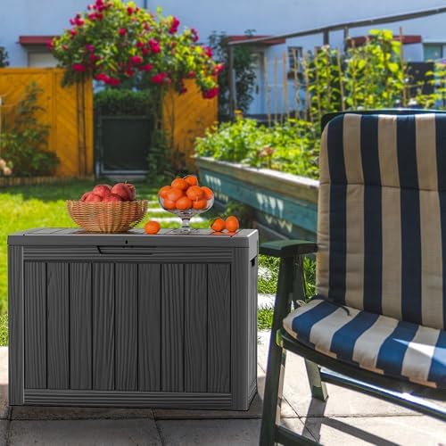 Vixzen 45 Gallon Deck Boxes Outdoor Waterproof, Lockable Outdoor Storage Box for Patio Cushions Storage Furniture, Garden Tools, Pool Supplies, Weatherproof and UV Resistant (Black, 45 Gallon) - Image 5
