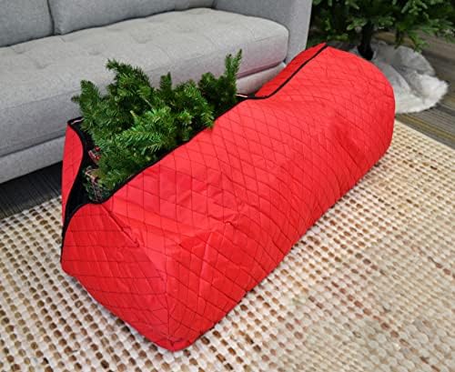 Simple Living Solutions Premium 7.5ft Quilted Rolling Christmas Tree Storage Bag. Store Disassembled 7.5 Artificial Christmas Trees or Holiday Supplies - Image 3