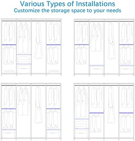 VIPEK V40 Heavy Duty Clothes Rack, Modular Closet System Clothing Rack - Image 5