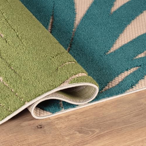 Rugshop Lucca Indoor/Outdoor Contemporary Floral Durable Round Rug Multi 8' - Image 3