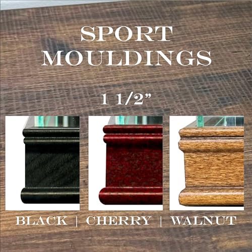 Real Glass Octagon Football Helmet Display Case with 1 1/2" Sport Moulding | Choose Your Moulding and Glass Protection | Full Size Helmet Case - Image 3
