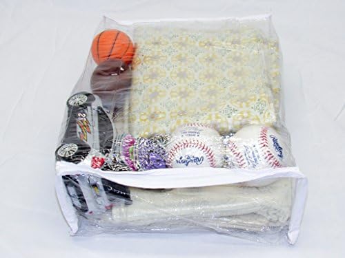 Heavy Duty Vinyl Zippered Closet Storage Bags (Clear) for Sweaters, Blankets, Comforters, Bedding Sets and Much More! (11" x 15" x 4") 2.9 Gallon 20-Pack - Image 6