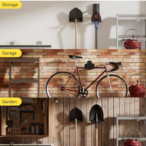 JNIHEEP Garage Organizer Trimmer Rack,Garden Power Tool Hanger,4 Pack,Black - Image 5