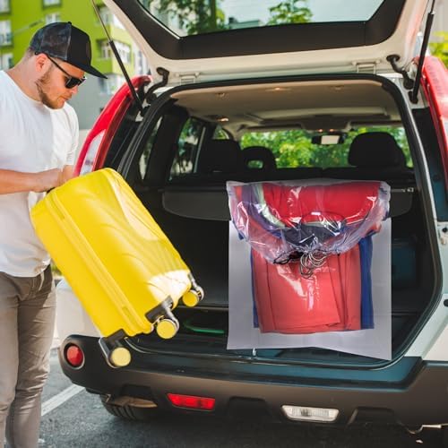 Huhumy Garment Bags for Moving, Drawstring Hanging Clothes Storage, 24 Pcs - Image 3