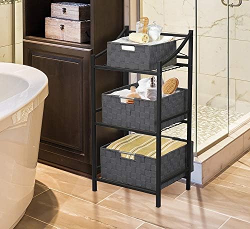 Sorbus Baskets for Organizing, 7-Piece Hand-Woven Storage Set (Grey) - Image 3