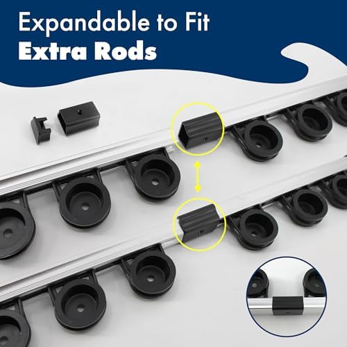 Rush Creek Creations | Fishing Rod Holder, Garage Organization and Wall Storage, for Reels, Gear and Accessories (Vertical/Horizontal Rack), 10 Rod - Image 5