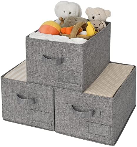 GRANNY SAYS Bundle of 3-Pack Storage Bins for Closet & 3-Pack Rectangle Lidless Storage Bins - Image 2
