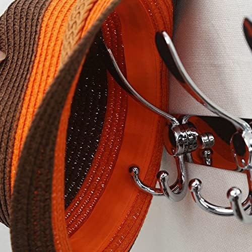 Dseap Coat Rack Wall Mount - 38” Long 10-Tri-Hooks Heavy Duty Coat Hanger Rail Wall Hooks for Hanging Coats Hats Clothing Clothes Purse Mudroom Entryway, Chromed, Pack of 2 - Image 6