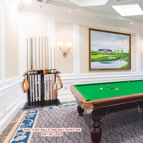 GSE Floor Stand Billiard Pool Cue Racks Only, Hold 10 Cues, Black - Image 6