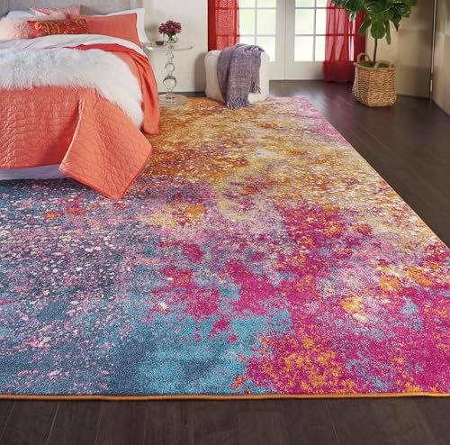 Nourison Home Passion Sunburst 8' x 10' Area-Rug, Modern, Abstract, Easy-Cleaning, Non Shedding, Bed Room, Living Room, Dining Room, Kitchen - Image 3