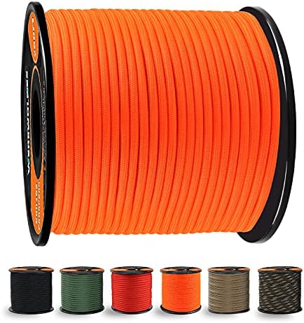 WEREWOLVES 650lb Paracord/Parachute Cord - 9 Strand Paracord Rope - 100', 200' Spools of Parachute Cord, Type III Paracord for Camping, Survival by WEREWOLVES