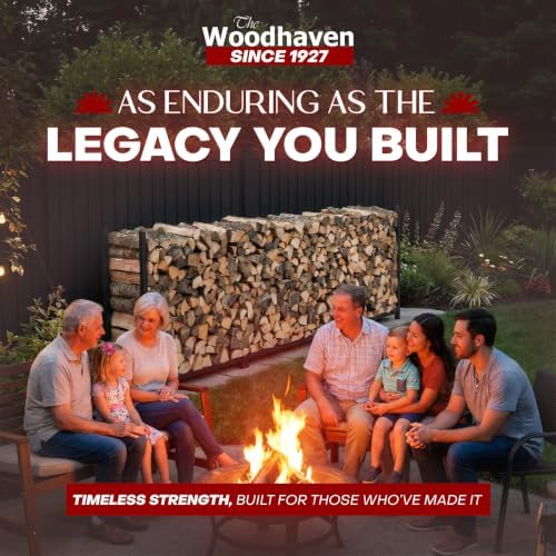 Woodhaven 12-foot Brown Firewood Rack – Made in USA – 3/4 Cord Raised Lumber Storage Rack – Keeps Wood Dry & Ready – Heavy-Duty Steel, Lifetime Structural Warranty (Without Cover) - Image 2