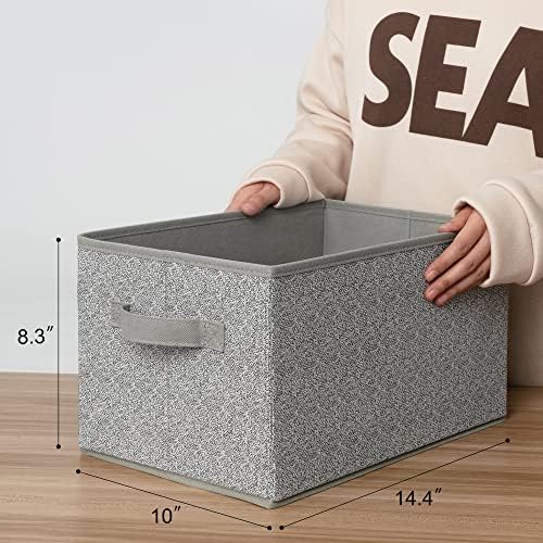 GRANNY SAYS Bundle of 3-Pack Gray Rectangular Storage Bins & 3-Pack Gray Trapezoid Storage Bins - Image 6
