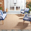 SAFAVIEH Washable Rug Outdoor Courtyard Collection - 10' x 14', Natural & Cream, Non-Shedding & Easy Cleaning, Ideal for Patio, Backyard, Mudroom (CY8521-03012) by Unknown