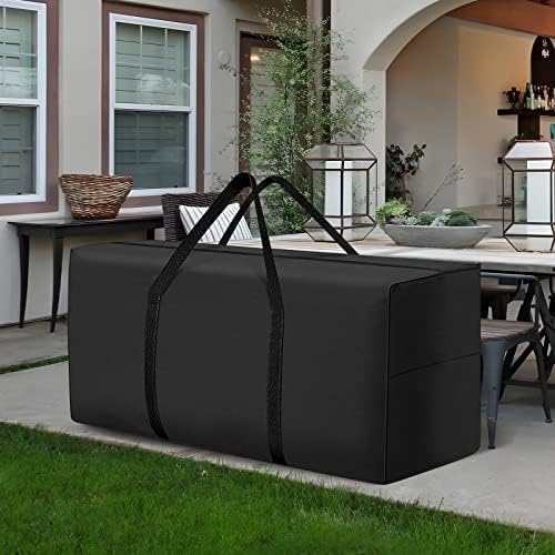 177 Gallon Outdoor Cushion Storage Bag 68 inch Extra Large Patio Furniture Cushion Storage Bag Waterproof Garden Cushion Storage Covers with Zipper and Handles Black (2 Pack, 68"L x 30"W x 20"H) - Image 6