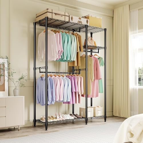 Garvee Heavy Duty Garment Rack, 3 Rods, Adjustable Shelves - Image 5