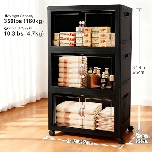 Collapsible Storage Bins with Lids&Wheels-192QT(48Gal) - Image 3
