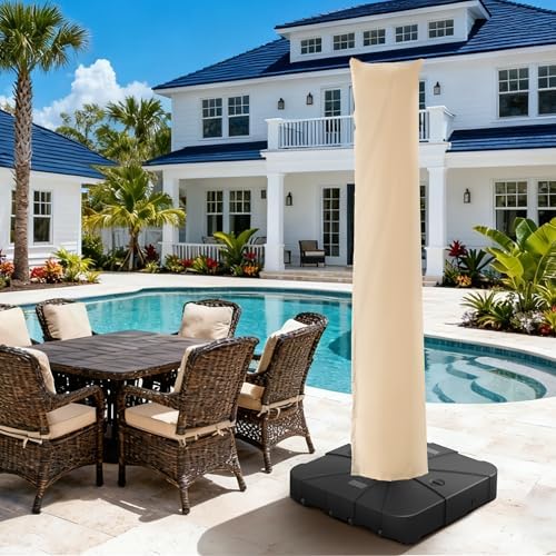Patio Cantilever Umbrella Outdoor Waterproof Cover with Zippe - Image 5