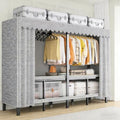 74.8in Heavy Duty Foldable Wardrobe with Cover, Max Load 1200lbs by SPTZQURY