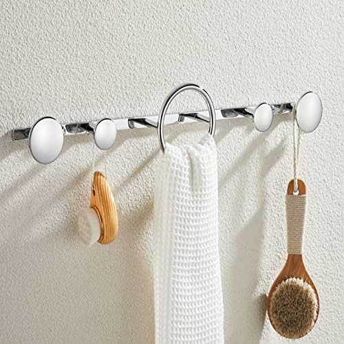 Coat Hooks for Wall Mounted Creative Modern Coat Rack Entryway Storage Hook Metal Row Hooks Hanging Robe & Towel Hooks Brass Polished Chrome Finished - Image 2