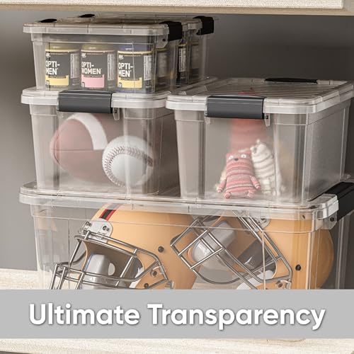 Superio 21 Quart Clear Plastic Storage Boxes with Lids, Stackable Organizer Containers, BPA-Free Storage Bins for Home, Office, School & Dorm, 8 Pack - Image 5