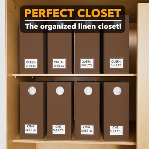 SpaceAid 8 Pack Bed Sheet Organizers and Storage, Foldable Linen Closet Organizer, Set Folder Keeper With Window XL (Queen & King Size) Bedding Container (Brown) - Image 5