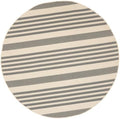 SAFAVIEH Courtyard Collection 7'10" Round Grey/Bone CY6062 Stripe Indoor/ Outside Waterproof Easy cleansingPatio Backyard Mudroom Area Mat by Unknown