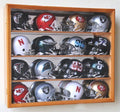 sfDisplay.com,LLC. 16 Riddell Mini Helmet Display Case Cabinet Wall Rack w/UV Protection & Mirror Back by SFDisplay