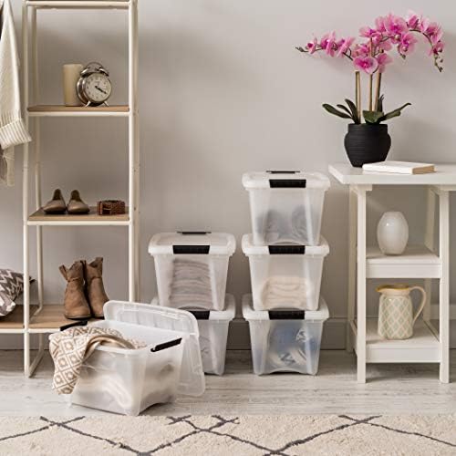 IRIS USA 6-Pack 19 Quart Storage Bins with Lids, Pearl - Image 4