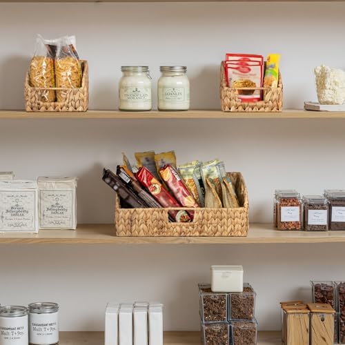 StorageWorks Water Hyacinth Basket Organizer, Pantry Storage Baskets,3-Pack - Image 5