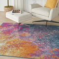 Nourison Home Passion Sunburst 5' x Square Area Rug - Easy Clean, Non Shedding, Bed Room, Living Room, Dining Room, Kitchen (5' x Square) by NourisonHome