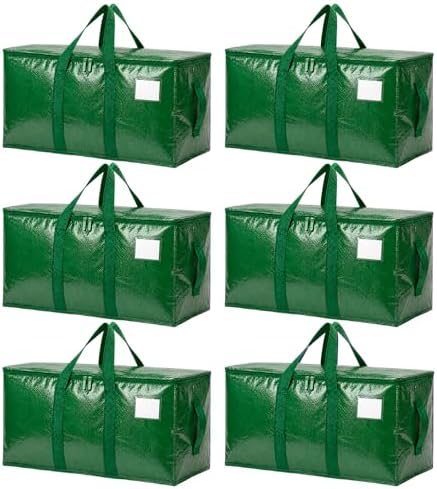 Songrey Extra Large Heavy Duty Moving Bags, 6 Pack, Dark Green by Unknown