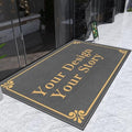 Custom Commercial Rugs for Business 4 x 3FT, Non Slip Rubber Backed Entrance Mats with Any Size Color Logo Shape Pattern Welcome Carpets Outdoor Outside Area Entry Doormats for New Year by Custom