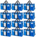 TAILI 12 Pack Blue Extra Large Moving Bags,Storage Bags with Visible Window by TAILI