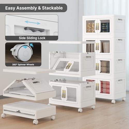 UAMFURI Stackable Storage Bins with Lids, 192QT Extra Large Storage Cabinet - Image 3