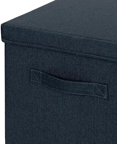 Leitz Fabric Storage Box with Lid, Set of 2 Cube Storage Unit Boxes, Foldable Fabric Ottoman Storage Box, Foldable & Eco Conscious Organiser Box, Recycle Range, Velvet Grey, Large, 61450089 - Image 4