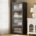 SAILUN Stackable Storage Bins with Lid, 501QT 4Pack Black by SAILUN