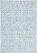SAFAVIEH Washable Rug Outdoor Courtyard Collection - 8' x 10', Light Grey & Aqua Blue, Non-Shedding & Easy Cleaning, Ideal for Patio, Backyard, Mudroom, DIning Space (CY8196-37112) by Unknown