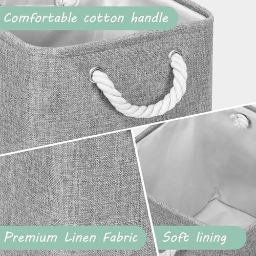 FinishingBo 11 inch Cube Storage Bin with Handles 6 Pack - Image 6