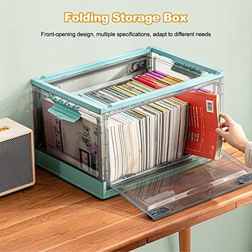 Ergocar Foldable Storage Boxes, Large Plastic Storage Boxes with Lid, Stackable Organiser, Wardrobe Storage Organiser, Grocery Storage, for Bedroom, Wardrobe, Office, Garage - Image 2
